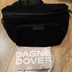 Dagne Dover Jax Large Fanny Pack Black Black shearling